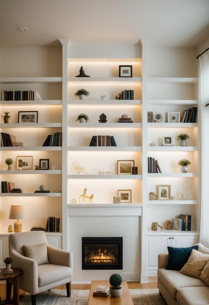 7. How LED Lighting Upgrades Built-In Shelves