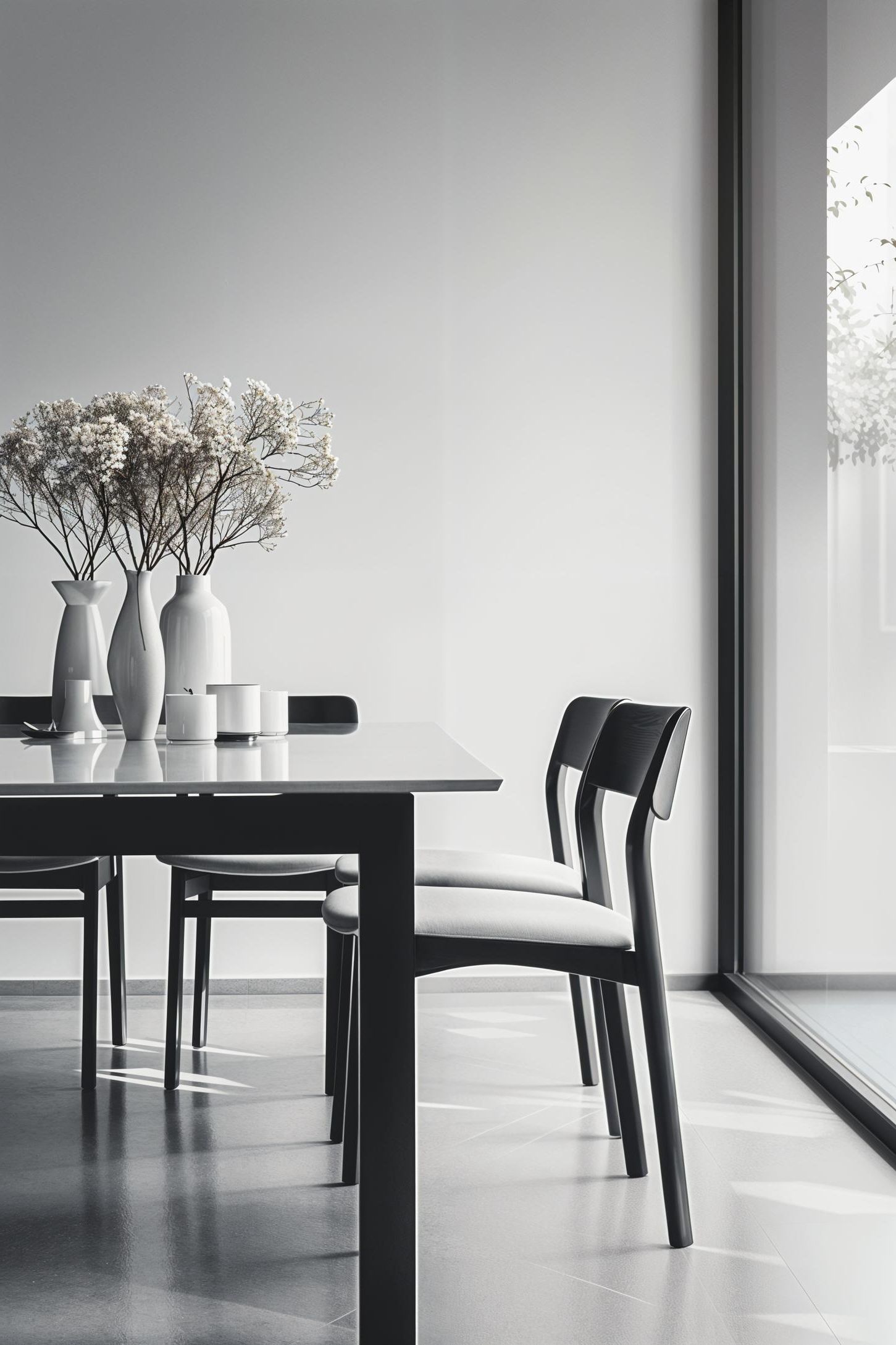 2. Sleek Minimalist Dining Room Décor