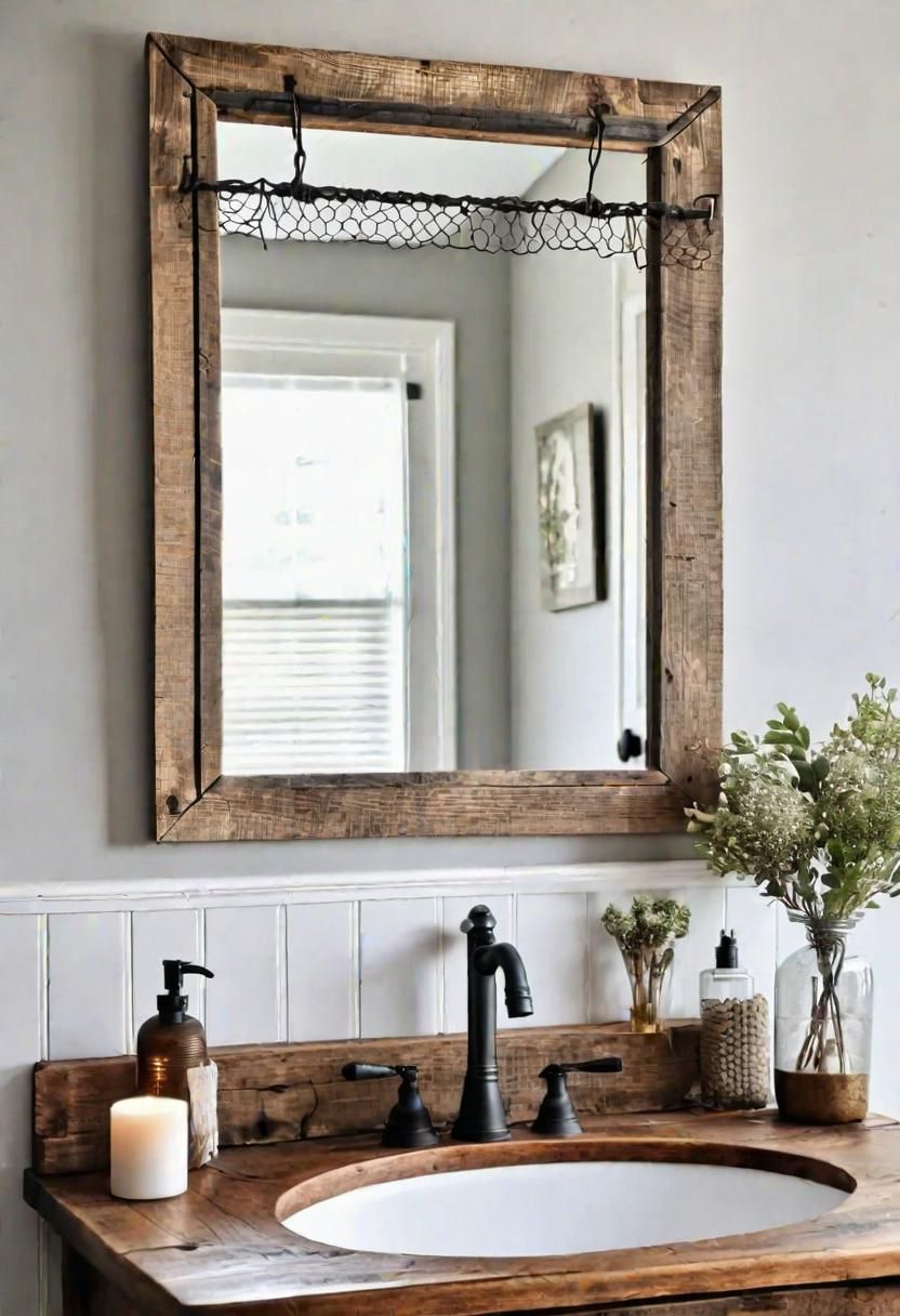 17. Chicken Wire Jewelry Organizer Idea