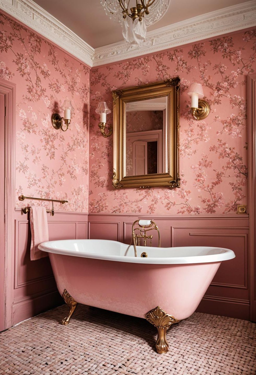 3. Charming Pink Clawfoot Tub Spotlight
