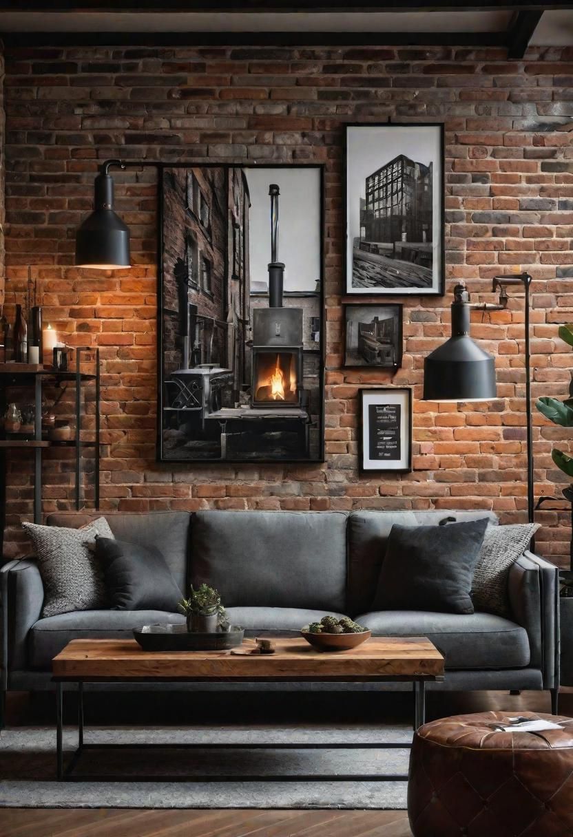 3. Modern Industrial Living Room Design