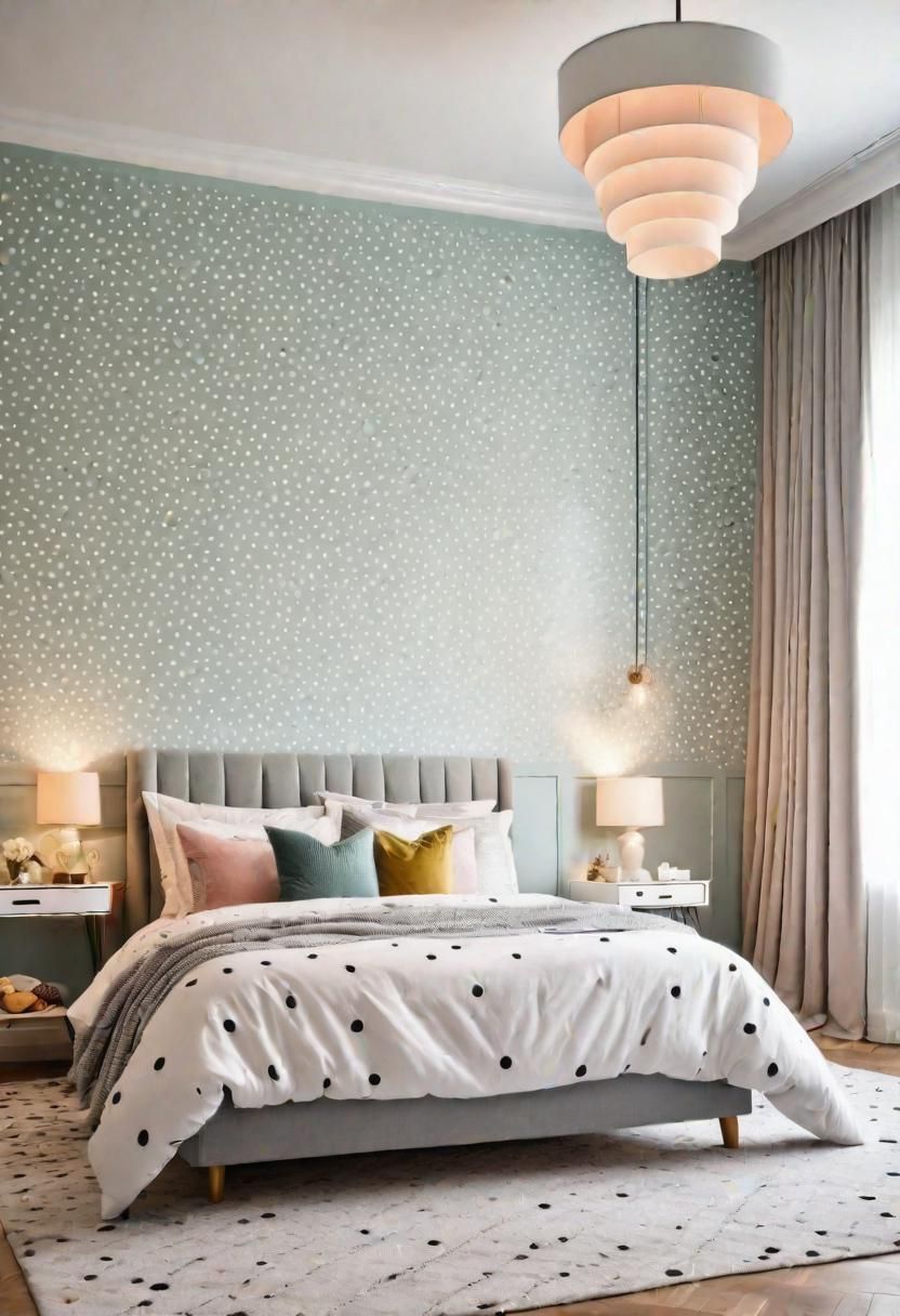 24. Playful Polka-Dot Accent Wall