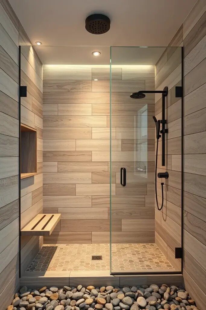 Wood-Look Tile for Shower Walls - photo 2