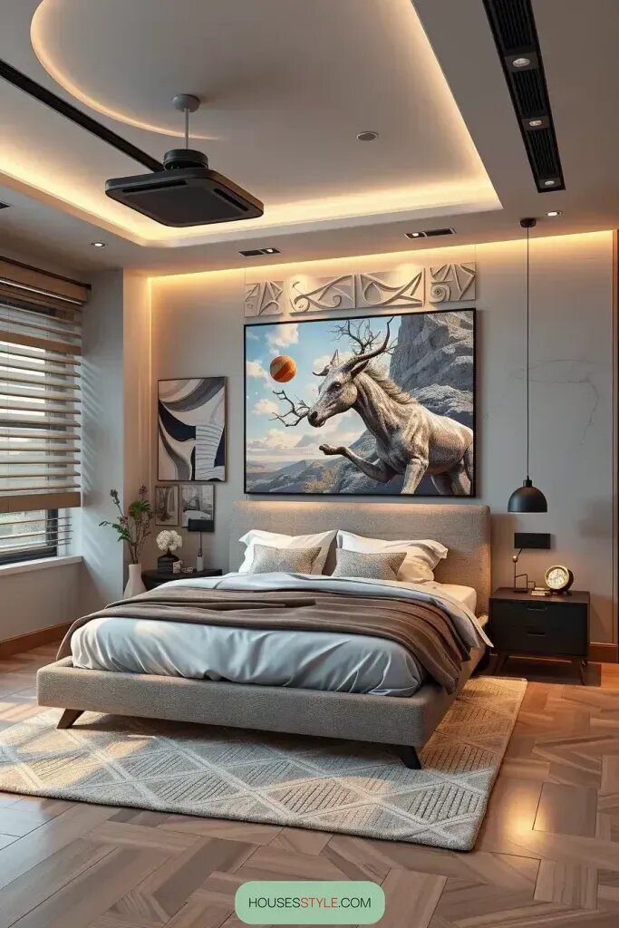 Revamp Your Bedroom with Artistic Tech Integration - photo 2