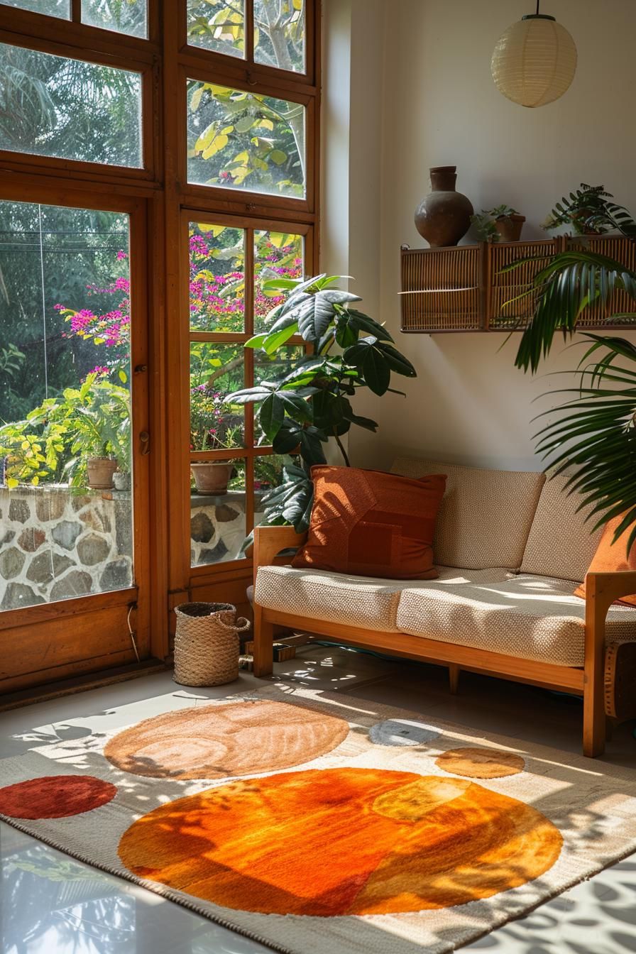 1. Teak Wood Seating for a Chic Look