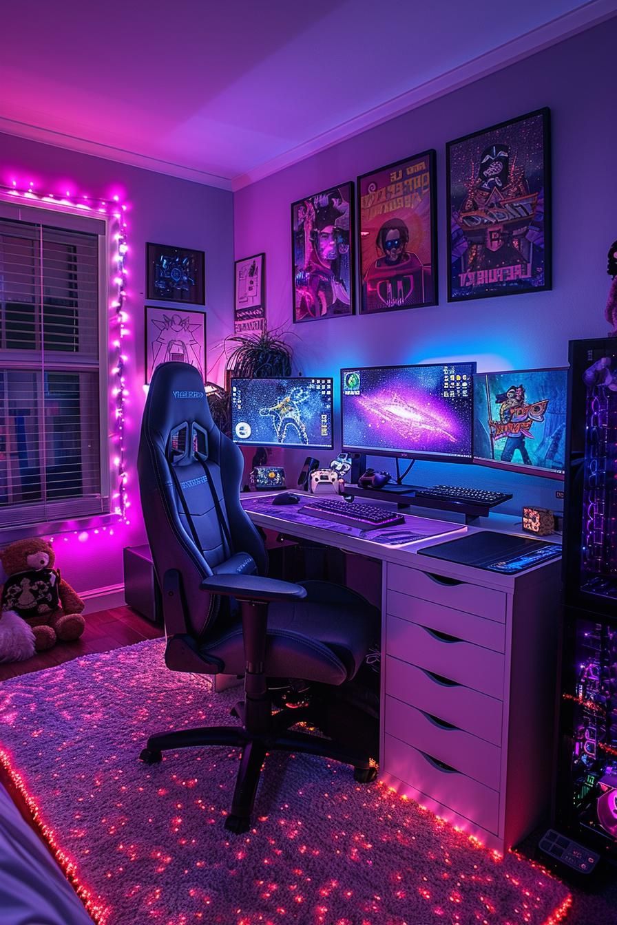 8. Teen Gamer's LED Paradise