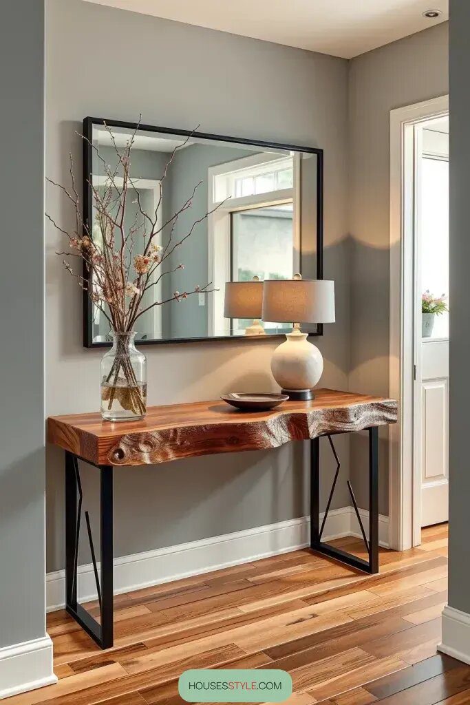 Live Edge Console and Entry Tables