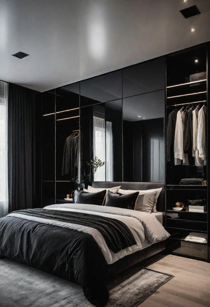 7. Glossy Black Storage Furniture