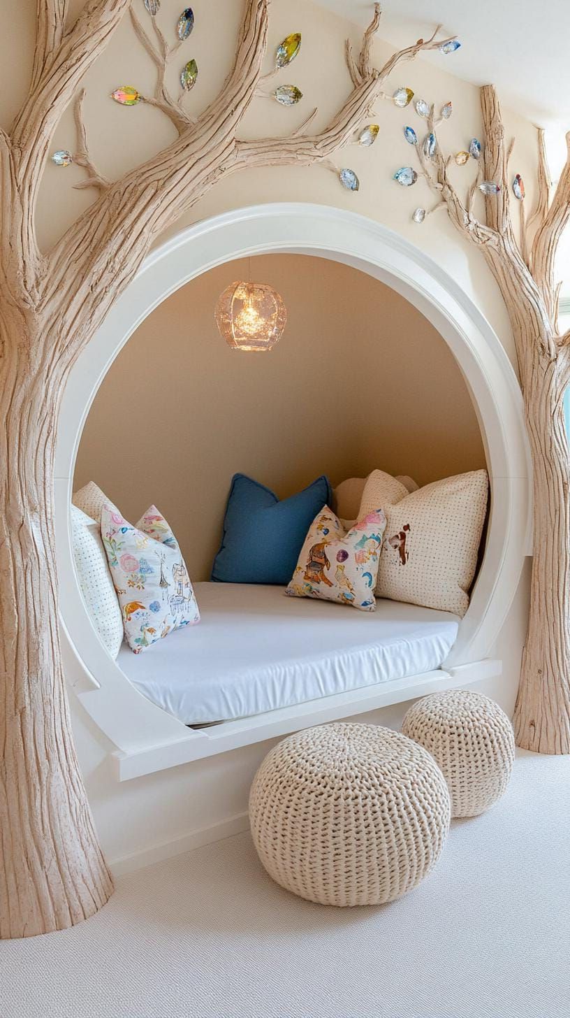 19. Glimmer Nook with Crystal Accents and Soft Light