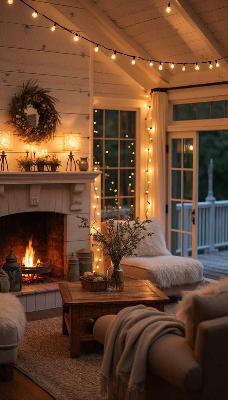 15. String Lights for Warm Evening Ambiance