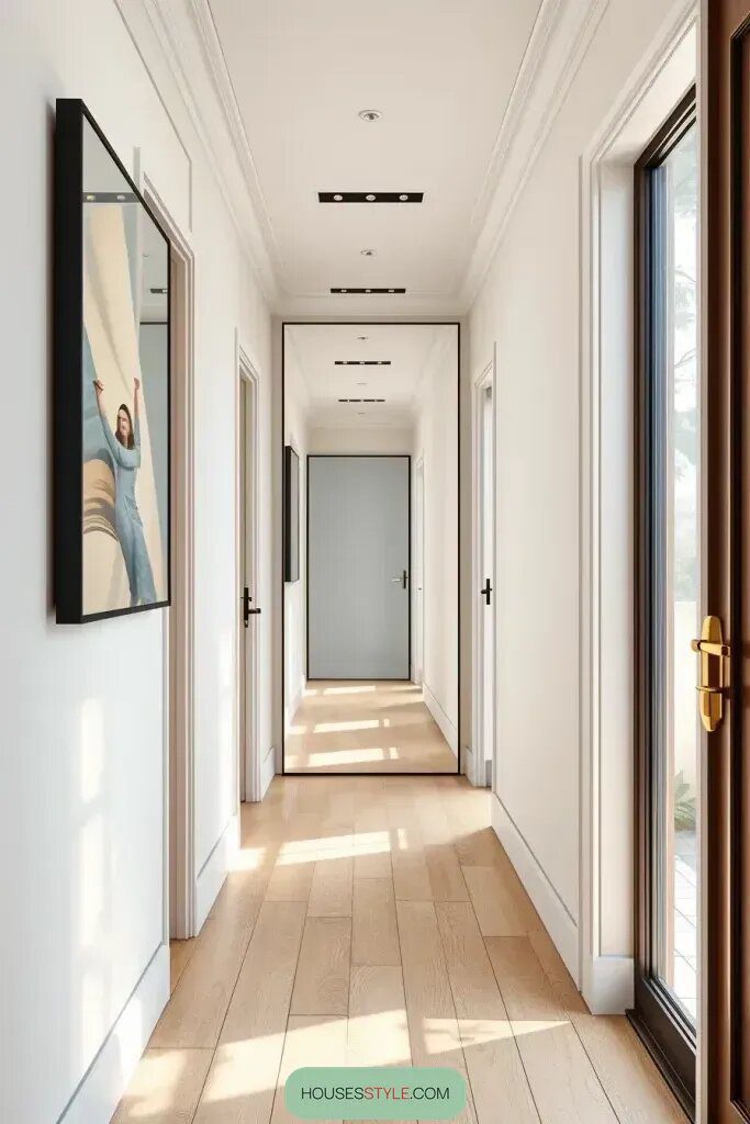 Mirrors as a Trick to Widen Narrow Hallways