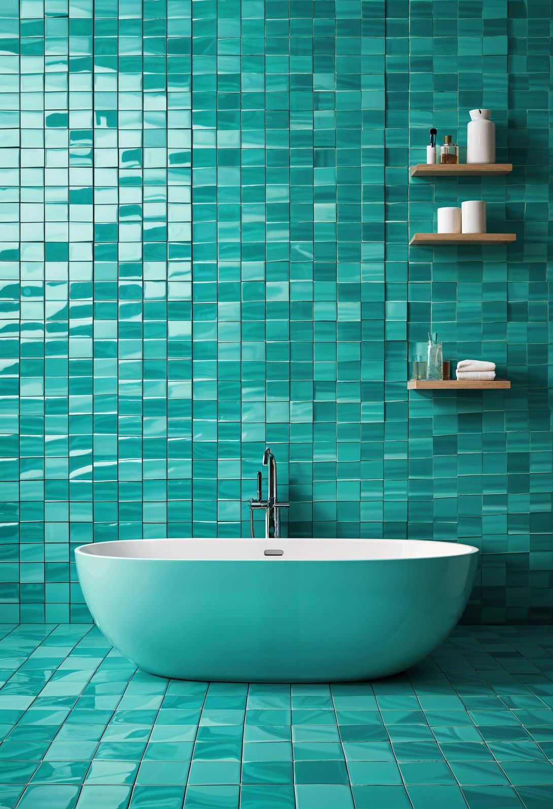 12. Turquoise Tile Ideas for an Oceanic Look