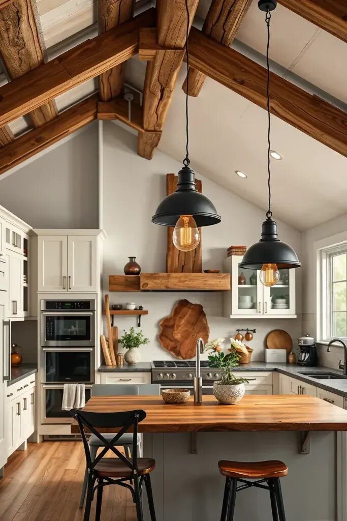 Cozy Ambiance With Industrial Lighting