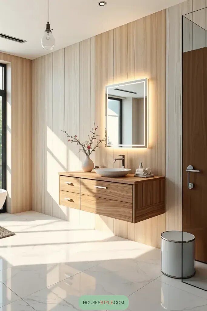 Floating Vanities With Undermount Lighting - photo 2