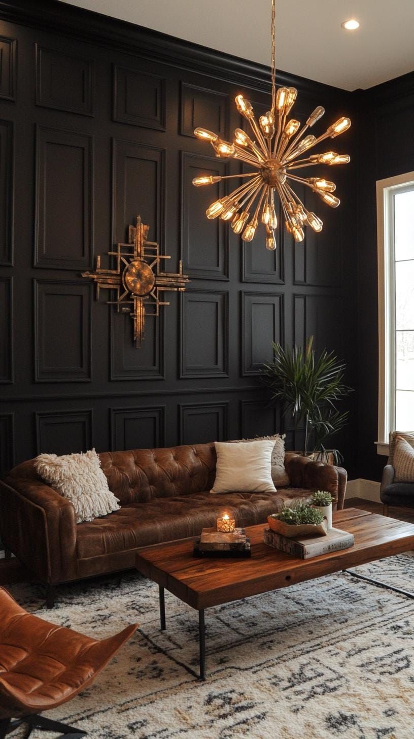 17. Adding an Art-Deco Chandelier to Farmhouse Decor