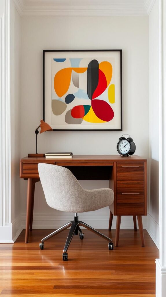 15. A Cozy Mid-century Modern Corner with Stylish Vertical Storage - photo 2
