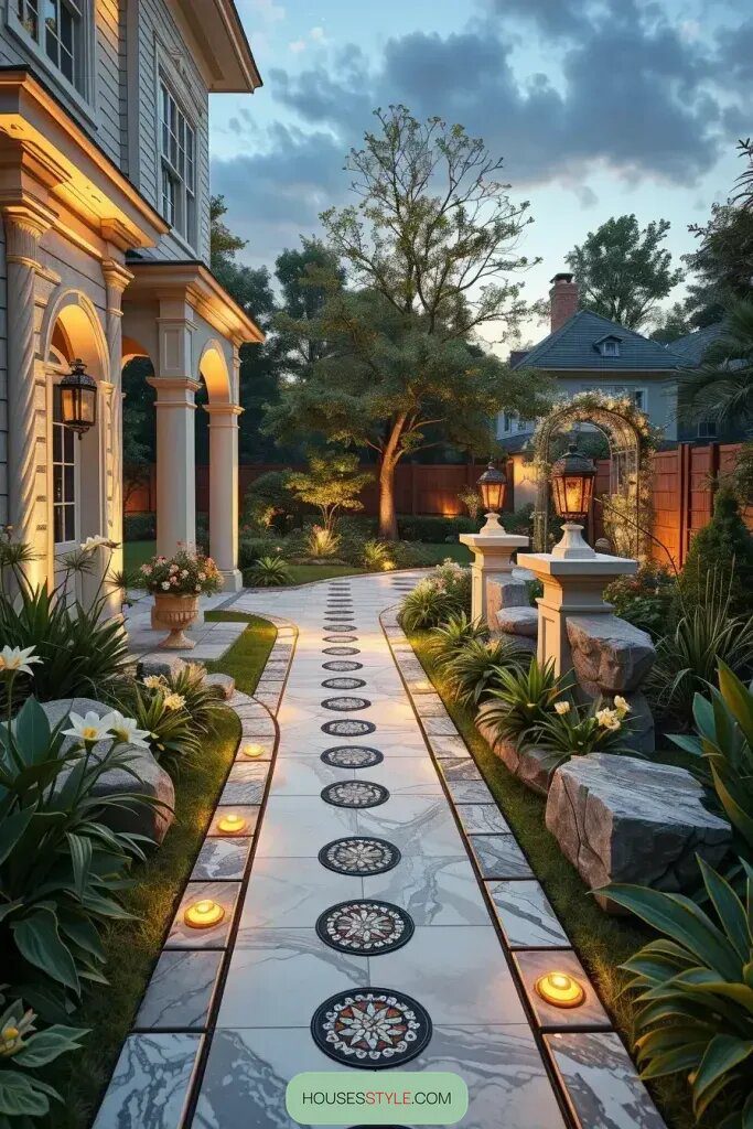 Marble and Stone Paths Fit for Royalty