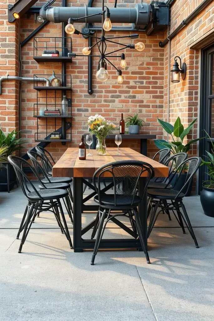 Industrial-Style Outdoor Dining Ideas