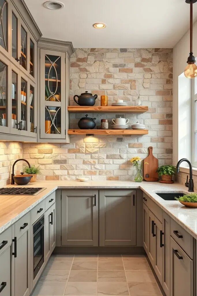 Textured Backsplashes That Blend Old and New
