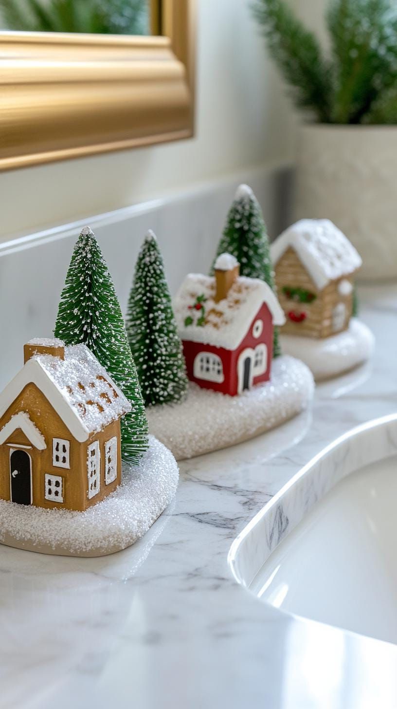 11. Mini Christmas Village on the Counter - photo 2