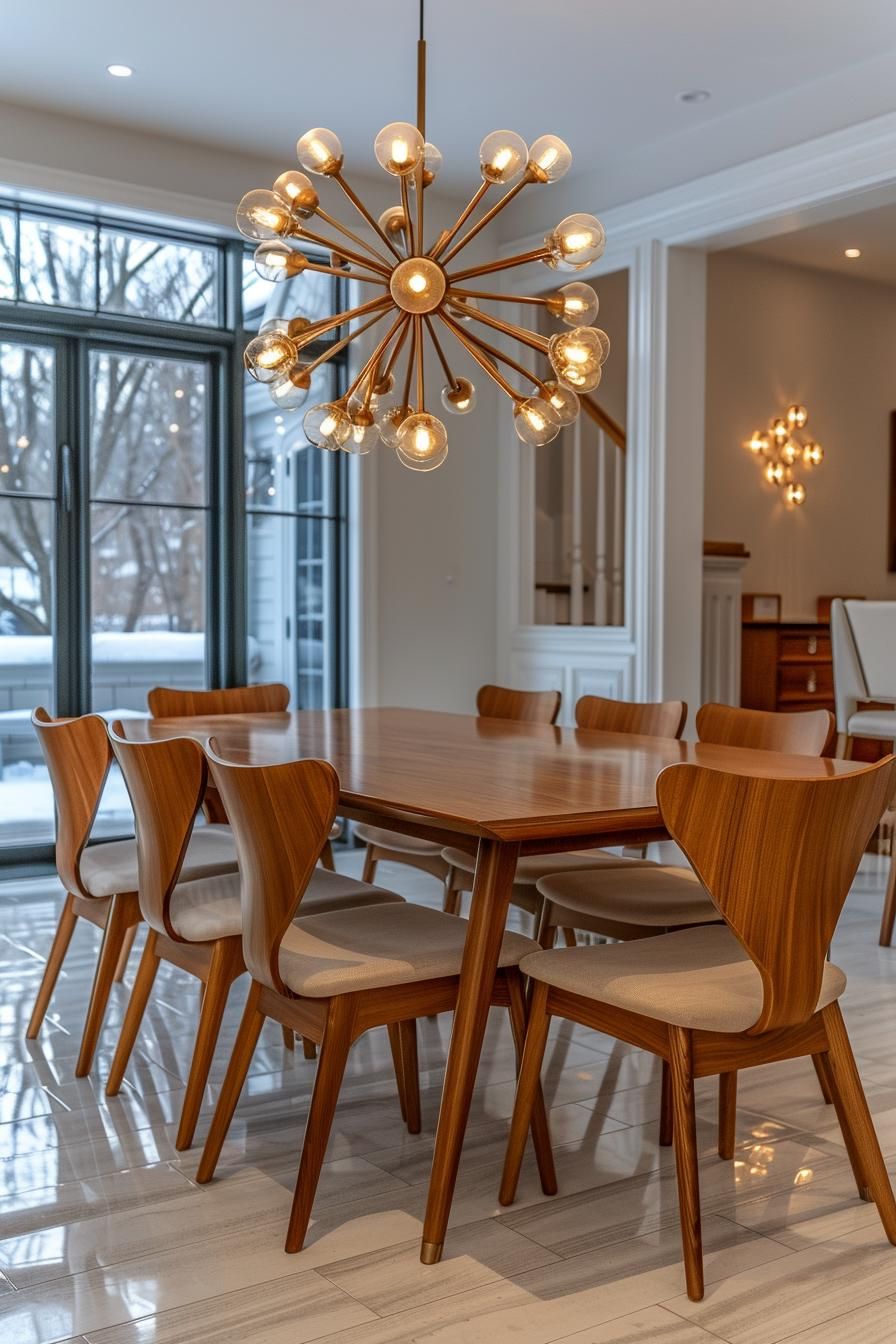 3. Brass Sputnik Light Fixtures