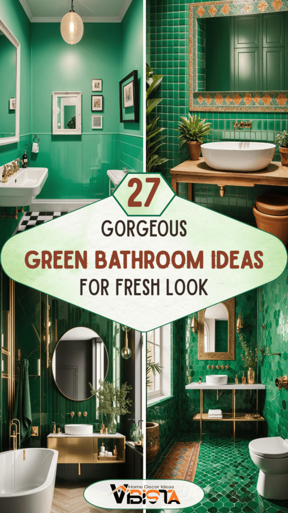 27 Gorgeous Green Bathroom Ideas for a Fresh Look