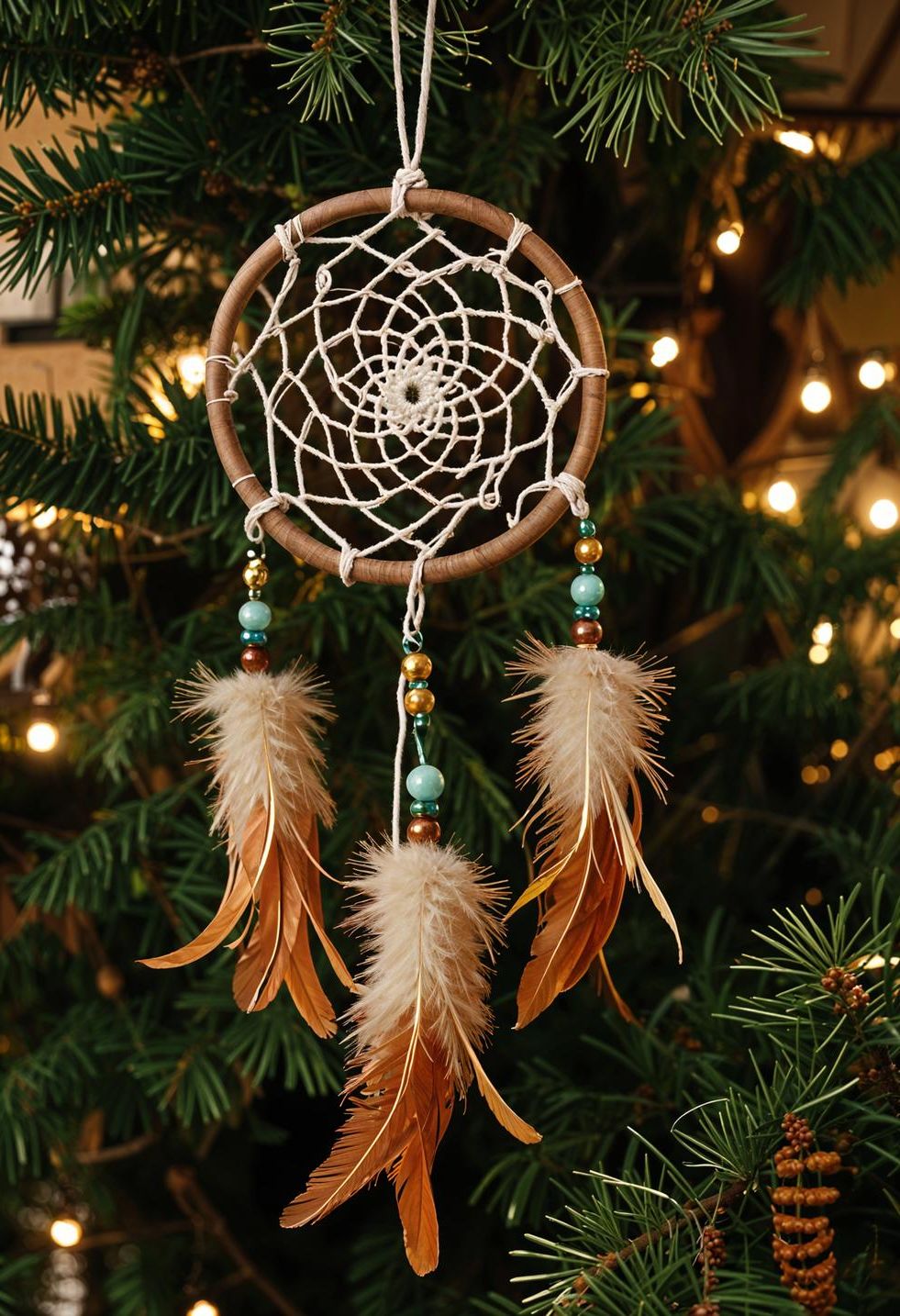 2. Boho Dreamcatcher Christmas Ornaments - photo 2
