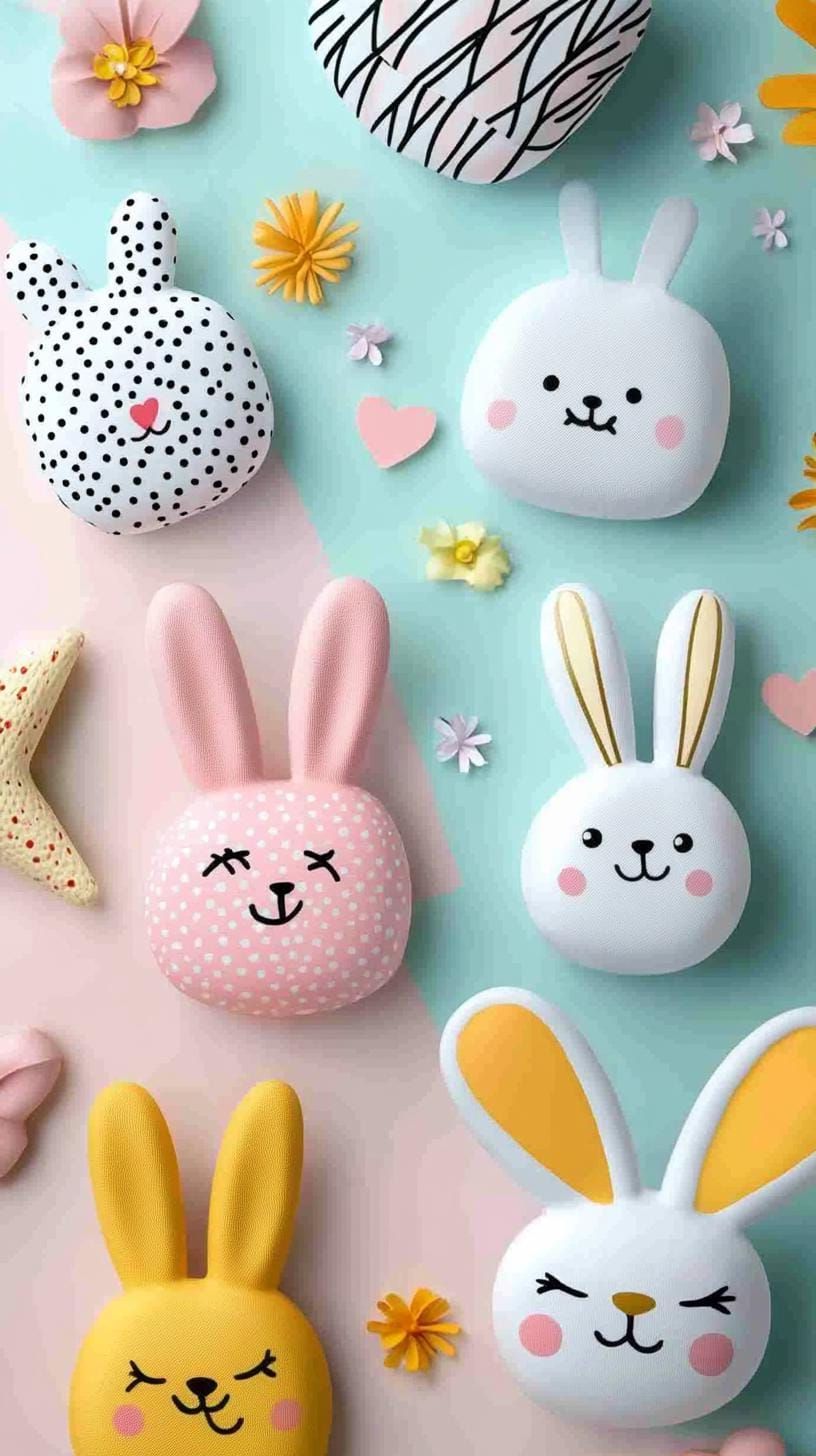 6. Cartoon Bunny Collection In Pastel Tones - photo 3