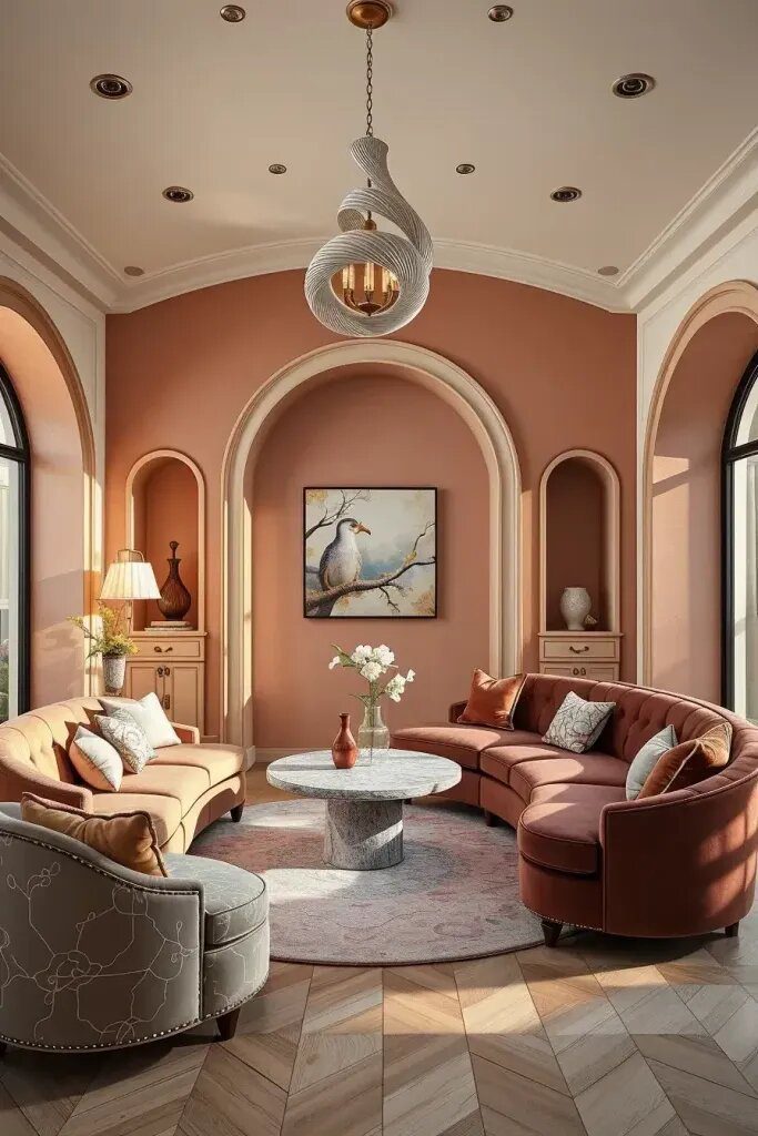 The Allure Of Curved Walls And Furniture Forms