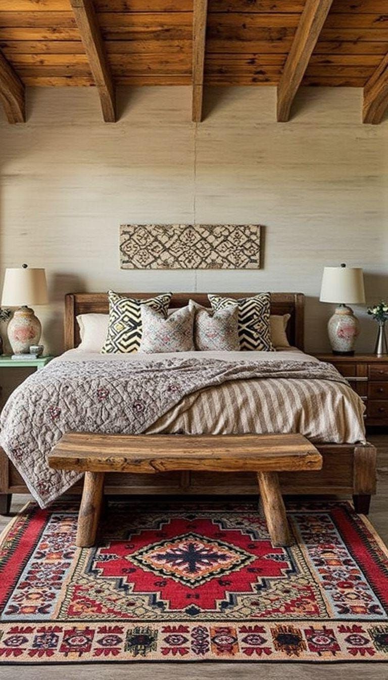1. Pair Southwestern Patterns With Neutral Shades
