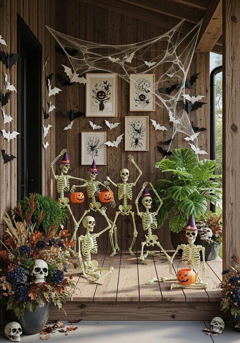 18. Glow-in-the-Dark Skeletons Posed Dancing - photo 2