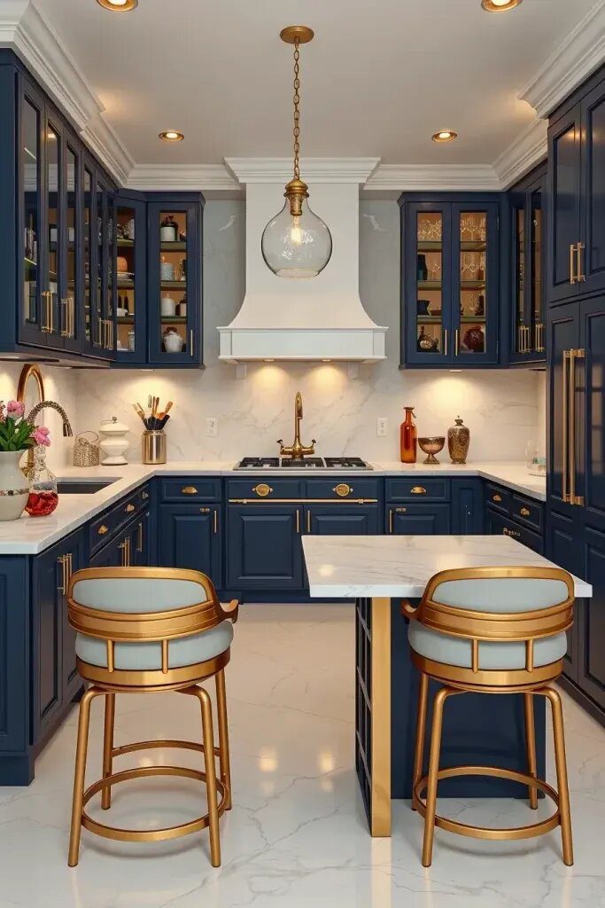 Gold and Brass Accents for an Elegant Touch