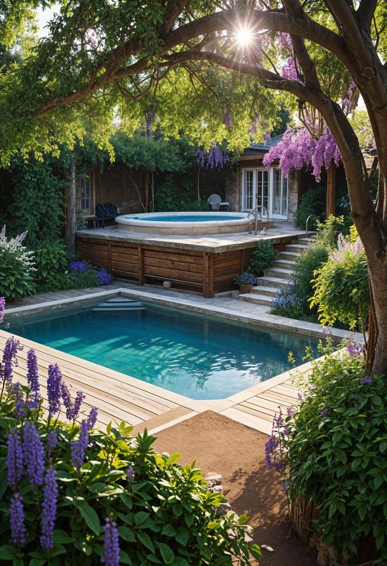 14. Poolside Garden and Poolhouse Ideas