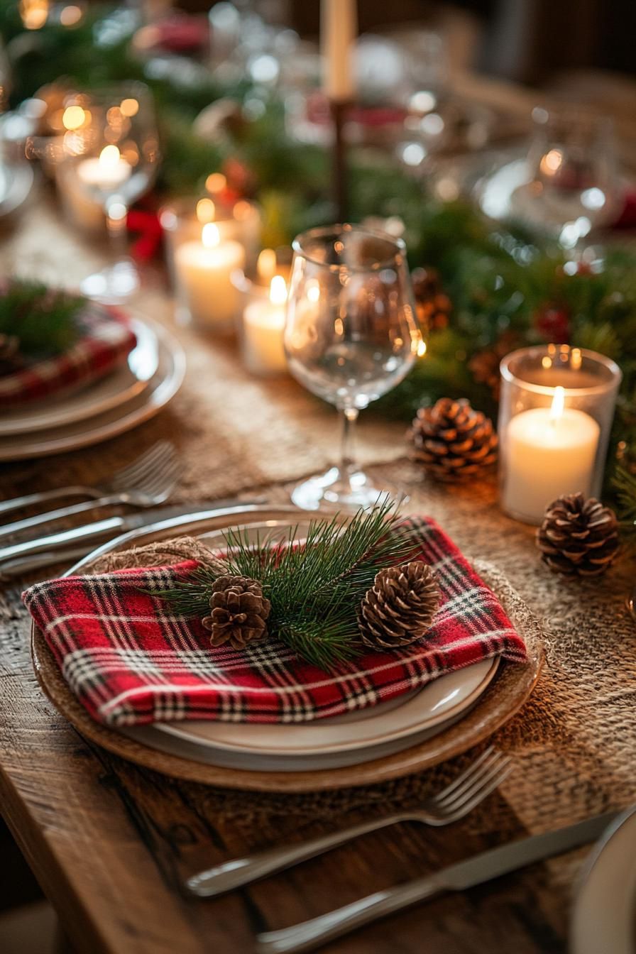 1. Plaid Christmas Table Decor Ideas - photo 2
