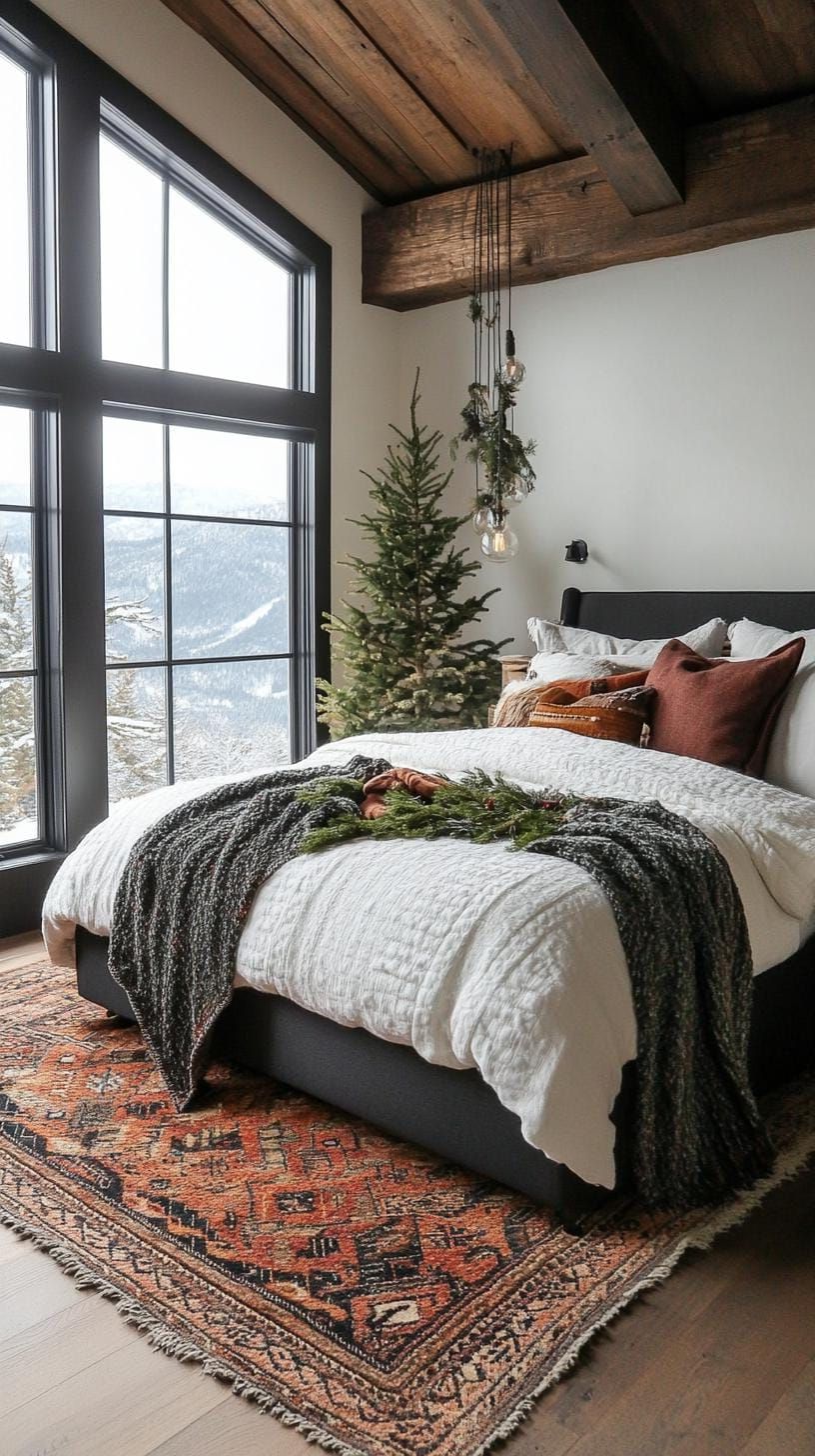 19. A Snowy Blanket Draped Over A Dark Bed - photo 3