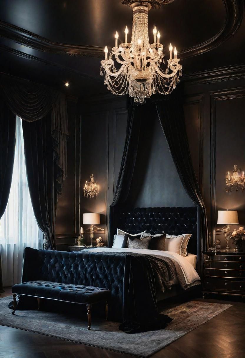 2. Gothic Glamour Bedroom Style