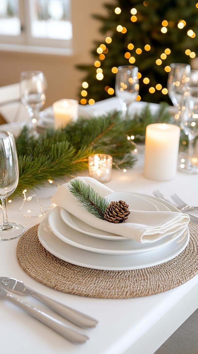 18. Serene Winter Table in Muted, Icy Tones