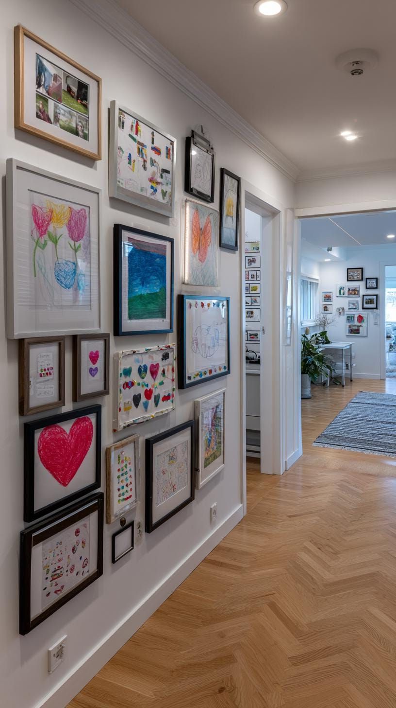 29. Playful Display of Kids' Drawings and Art - photo 3