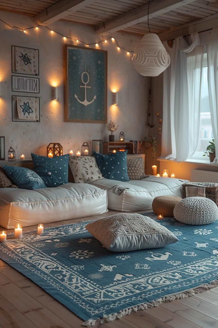 20. Casual Coastal Floor Cushions - photo 2