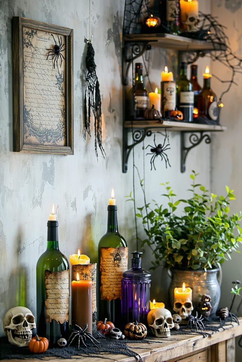 10. Shelf of Potion Bottles with Mysterious Labels