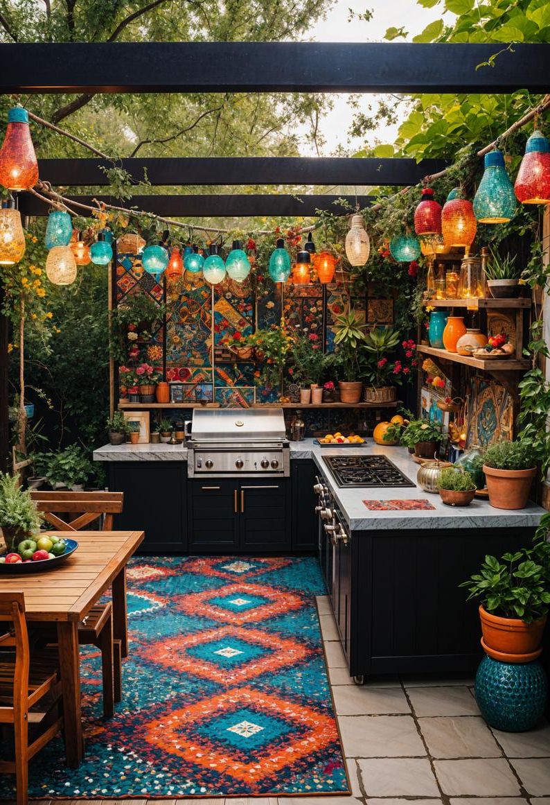 4. Boho Chic Patio Kitchen - photo 3