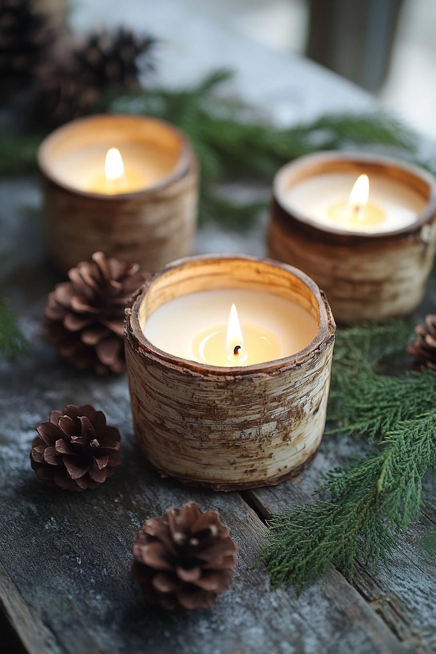 1. Birch Bark Candle Ideas - photo 2