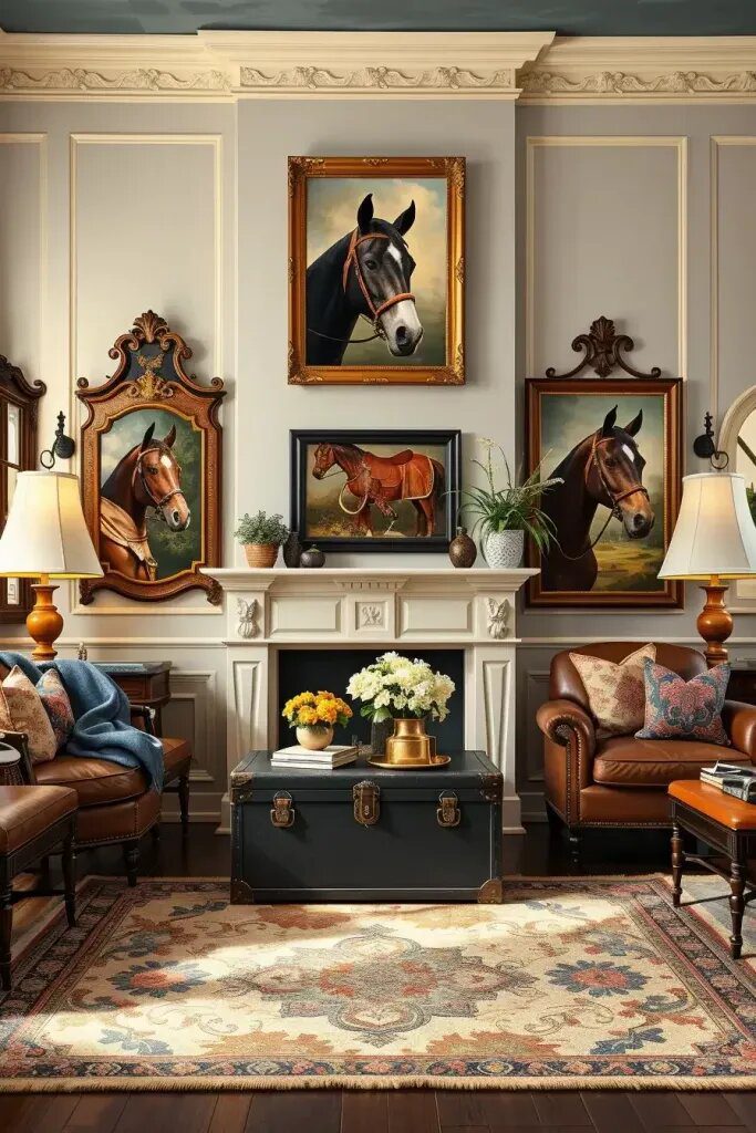 Equestrian-Inspired Living Room Details - photo 2