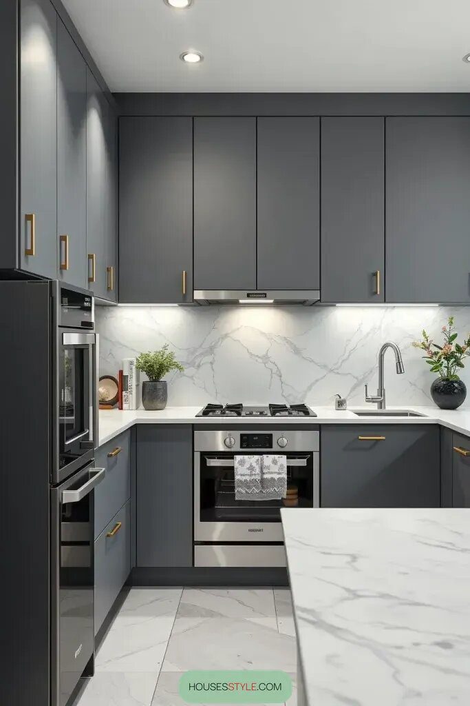 Sleek Monochrome Kitchen Design Ideas - photo 2
