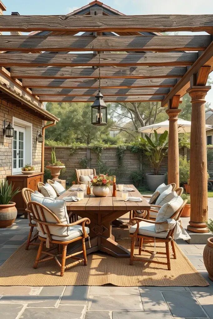 Vintage Wood and Rich Textiles for a Cozy Patio - photo 2
