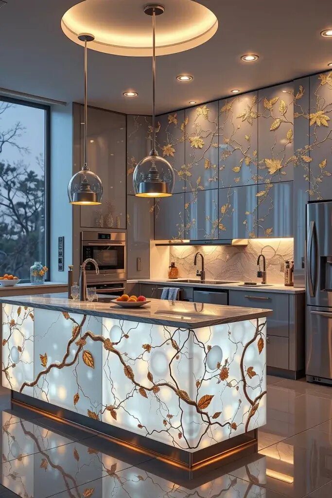 Brighten Up Your Kitchen with Resin Backlit Panels - photo 2
