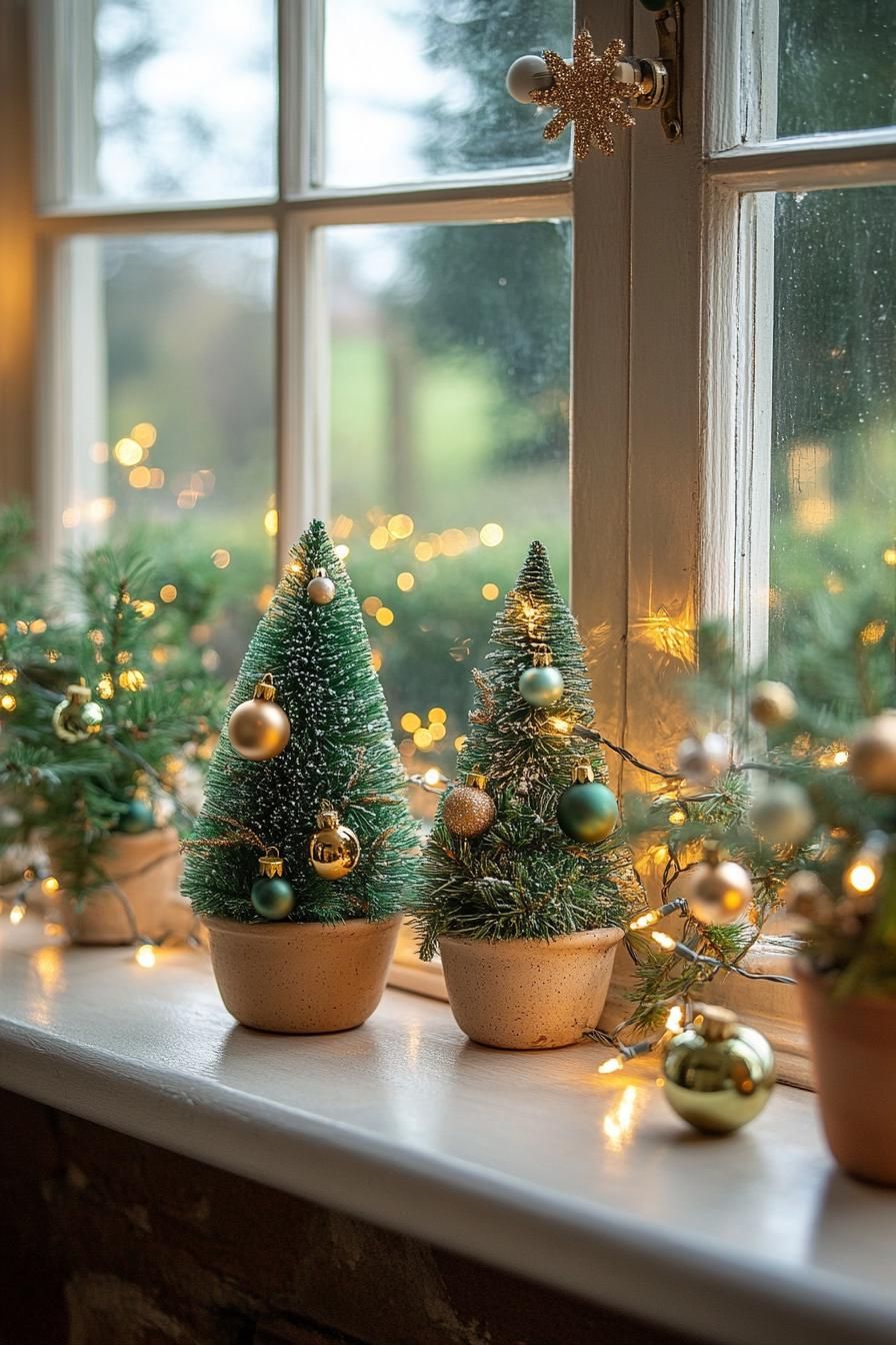 4. Festive Kitchen Window Greenery