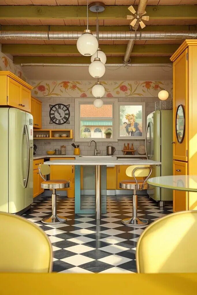 Vintage Yellow Kitchen Cabinets Worth Revisiting