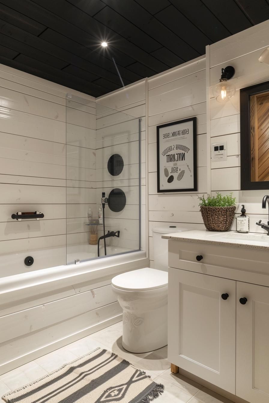 9. High-Contrast Shiplap Bathroom Looks - photo 2