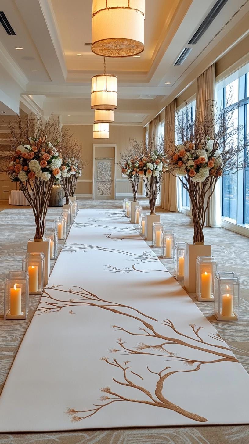 17. Winter forest look using lit branch arrangements - photo 2